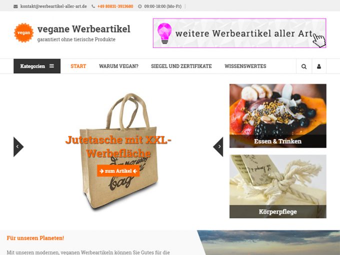 vegane Werbeartikel