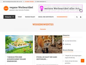 Newsübersicht von werbeartikel-vegan.de